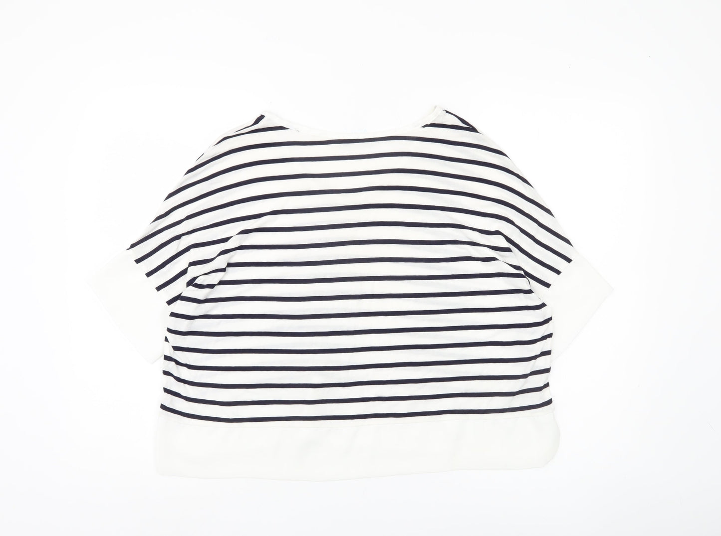 Zara Women's Striped V-Neck T-Shirt, Size 8