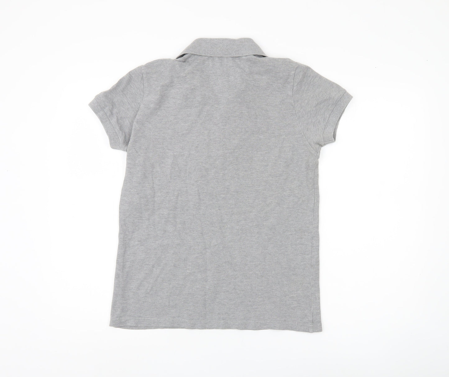 AllSaints Women's Grey Polo Shirt, Small, Graphic Design