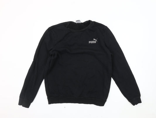 Puma Men's Black Sweatshirt S Crew Neck Logo
