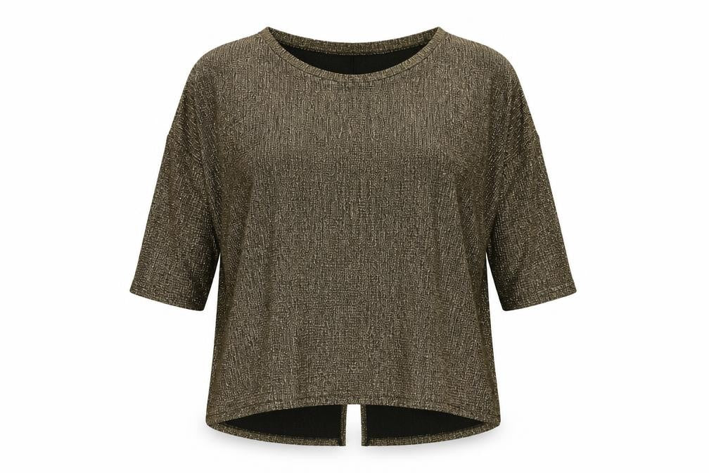 Oasis Gold 3/4 Sleeve Top for Women - Size L