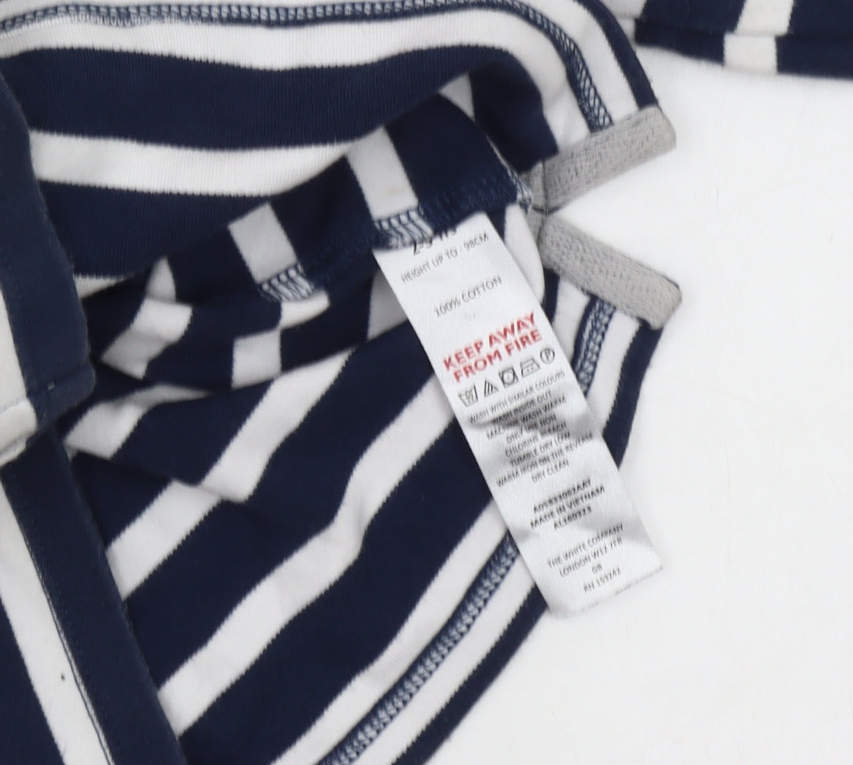 The Little White Company Boys Blue Striped Animal Hoodie 2-3Y