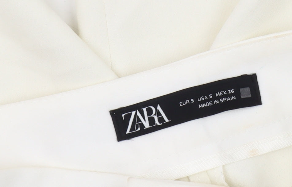 Zara Women's Ivory Trousers, Size S - Stylish & Versatile