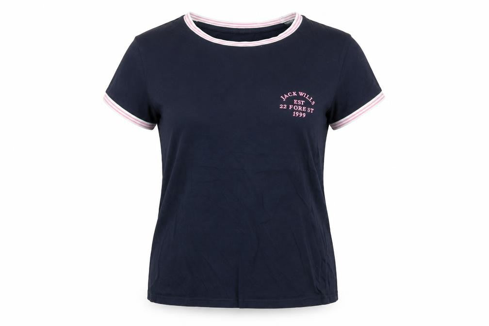Womens UK Size 14 Jack Wills Blue Cotton T-Shirt