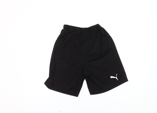 Puma Boys Black Athletic Shorts - Size S, Lightweight for Summer