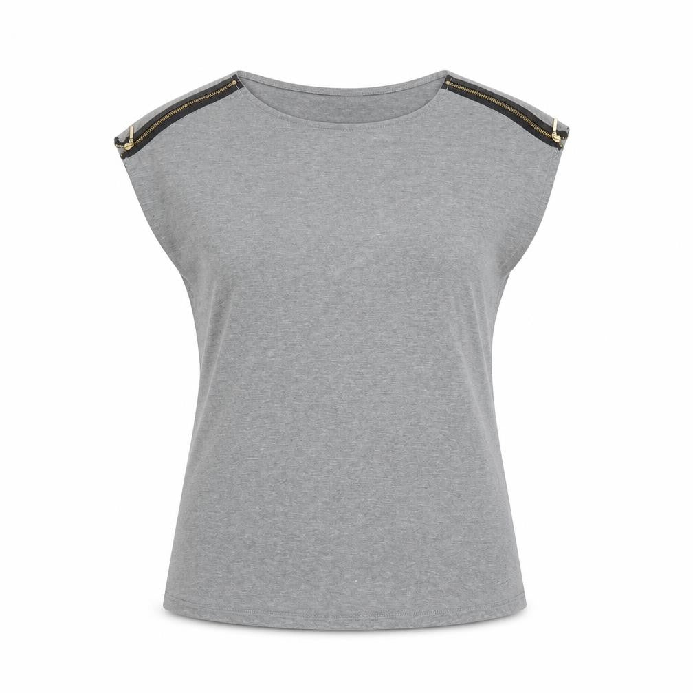 Warehouse Women's Grey T-Shirt UK 12 - Casual Sleeveless Top