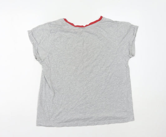 Stranger Things Grey Ringer T-Shirt M