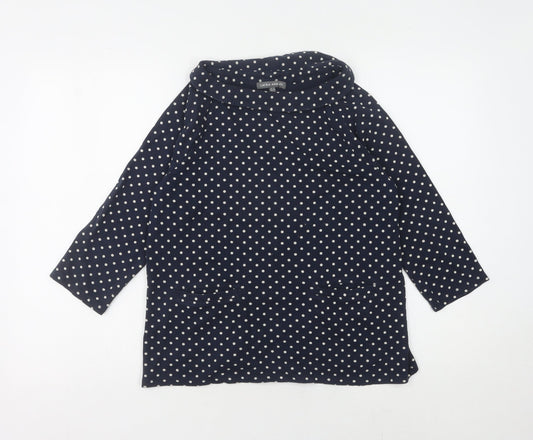 Laura Ashley Women’s Blue Polka Dot Sweatshirt Size 10