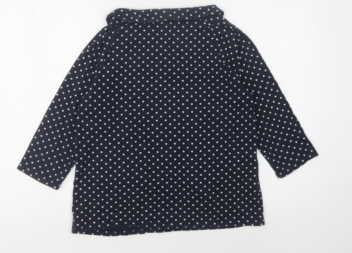 Laura Ashley Women’s Blue Polka Dot Sweatshirt Size 10