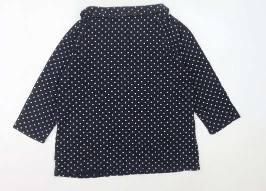 Laura Ashley Women’s Blue Polka Dot Sweatshirt Size 10