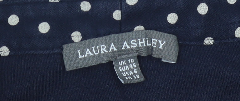 Laura Ashley Women’s Blue Polka Dot Sweatshirt Size 10