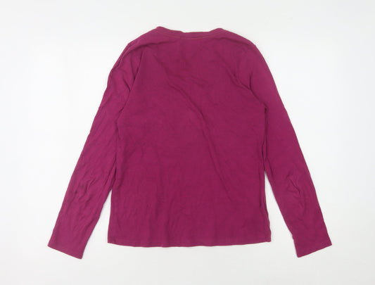 Laura Ashley Ladies Purple Cotton Long Sleeve Top