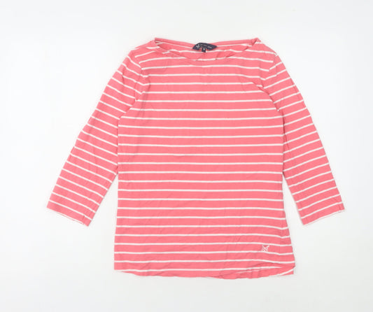 Crew Clothing Company Women's Pink Striped Top Size 12