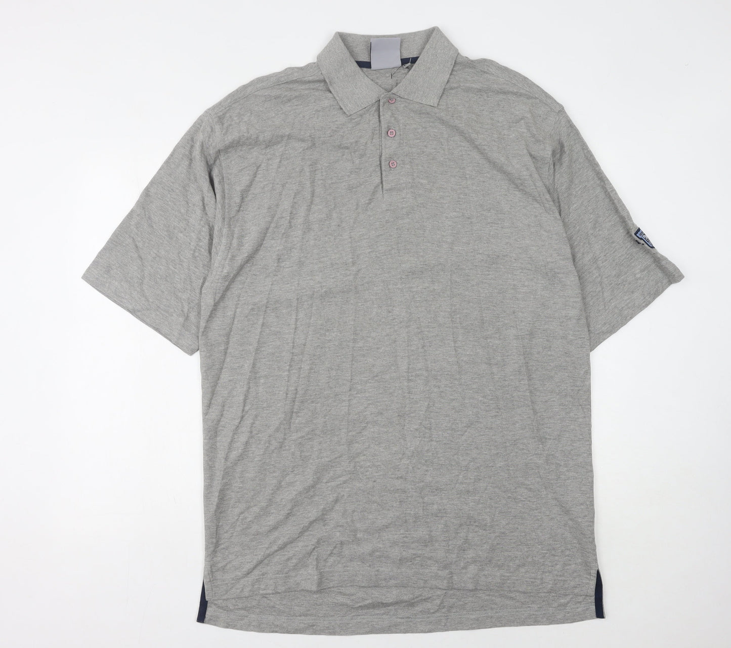 Punch Men’s Grey Polo Shirt XL Collared Solid Sportswear