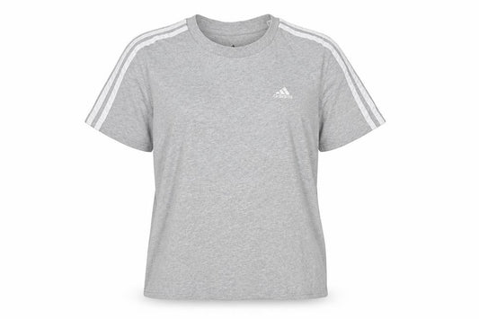 Womens UK Size S adidas Grey 100% Cotton T-Shirt