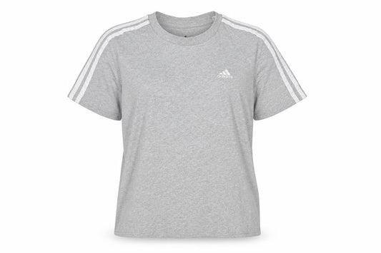 Womens UK Size S adidas Grey 100% Cotton T-Shirt