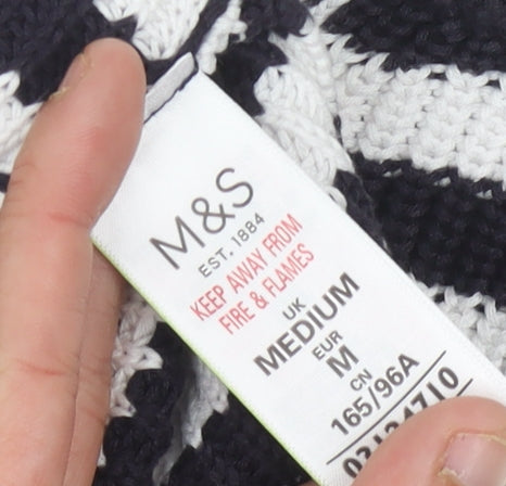 Marks and Spencer Women’s Embroidered Striped Jumper, Medium