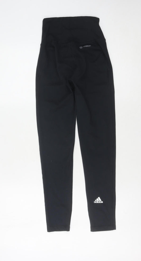 Adidas Women Black XS Leggings High Waist Gym