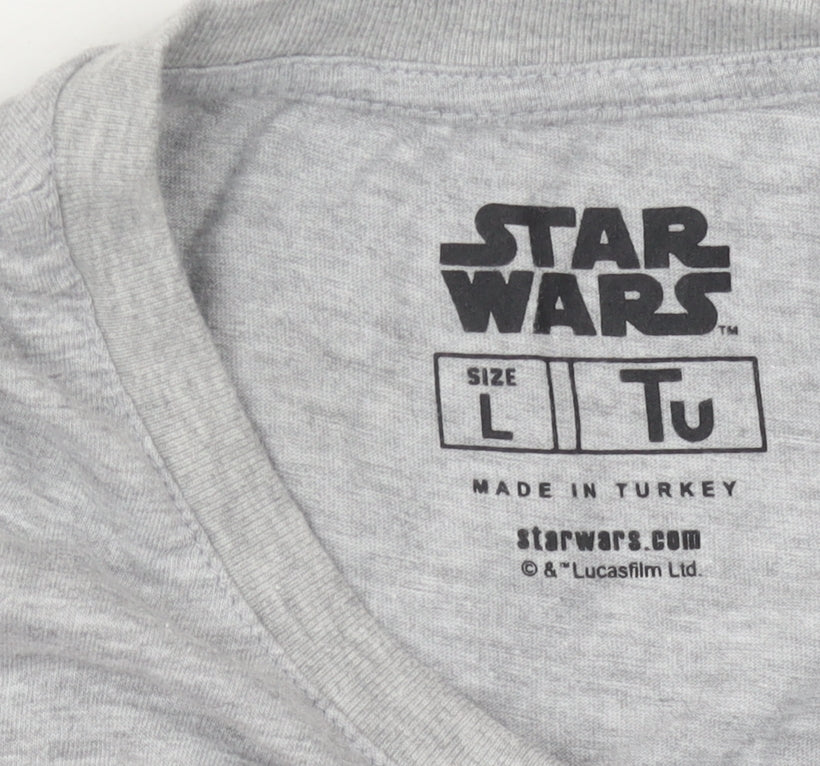 Star Wars Men's Grey Chewbacca Christmas T-Shirt L