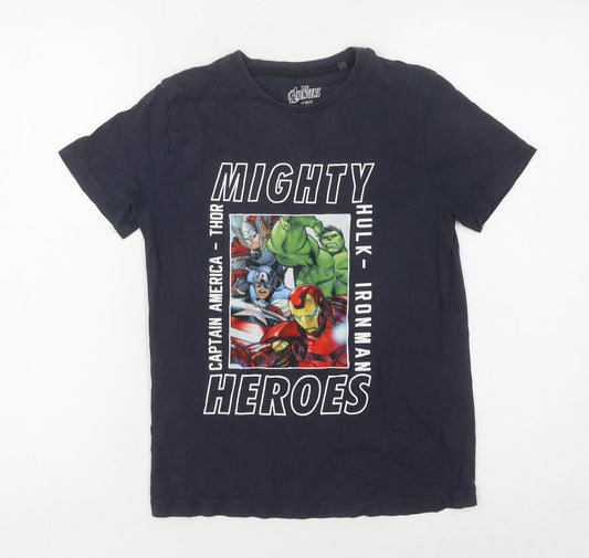 Next Boys' Blue Avengers T-Shirt - Size 9, New