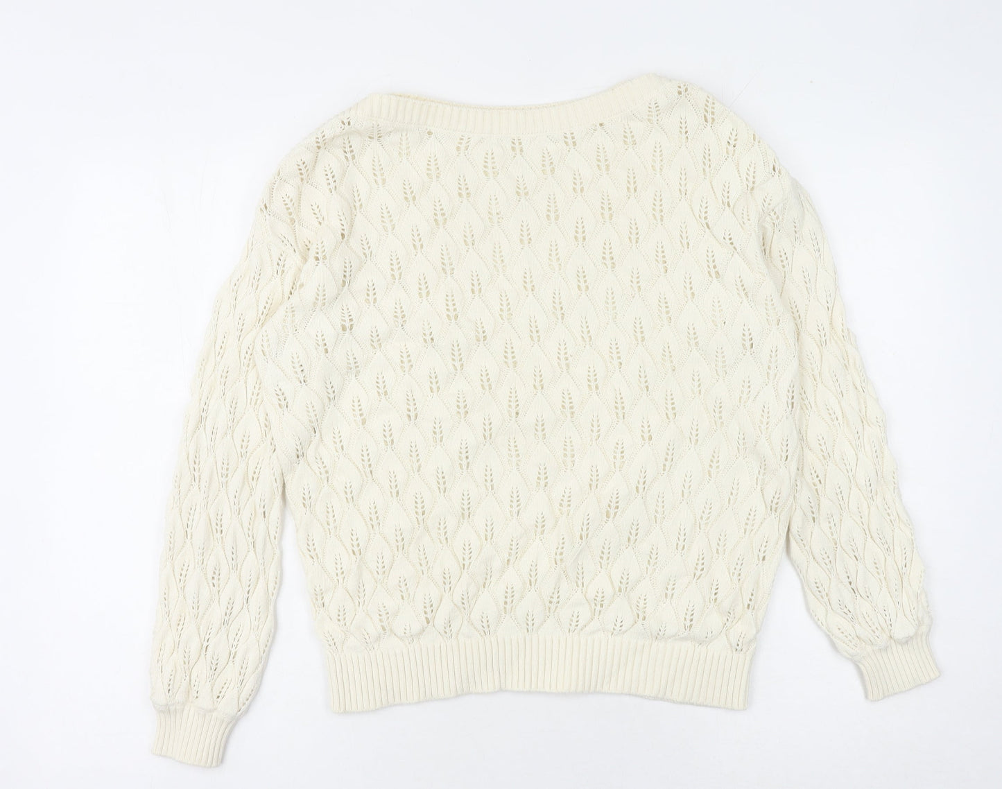 YAYA Women's Ivory Pullover Jumper Knit Medium