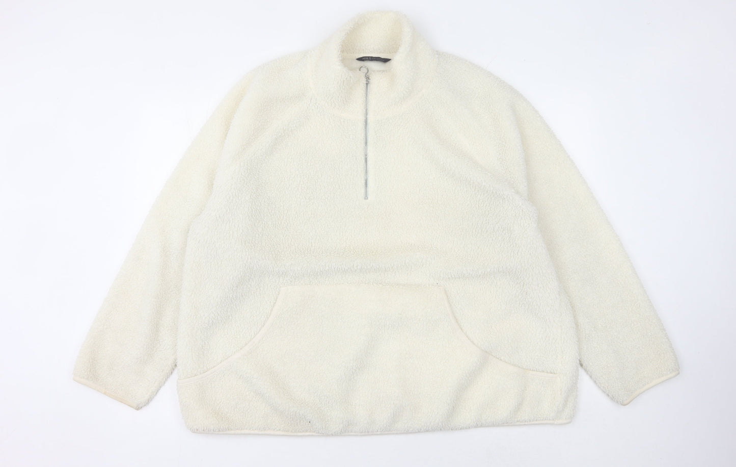 Marks and Spencer Women's Ivory Fleece Pullover Sweatshirt
