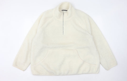 Marks and Spencer Women's Ivory Fleece Pullover Sweatshirt