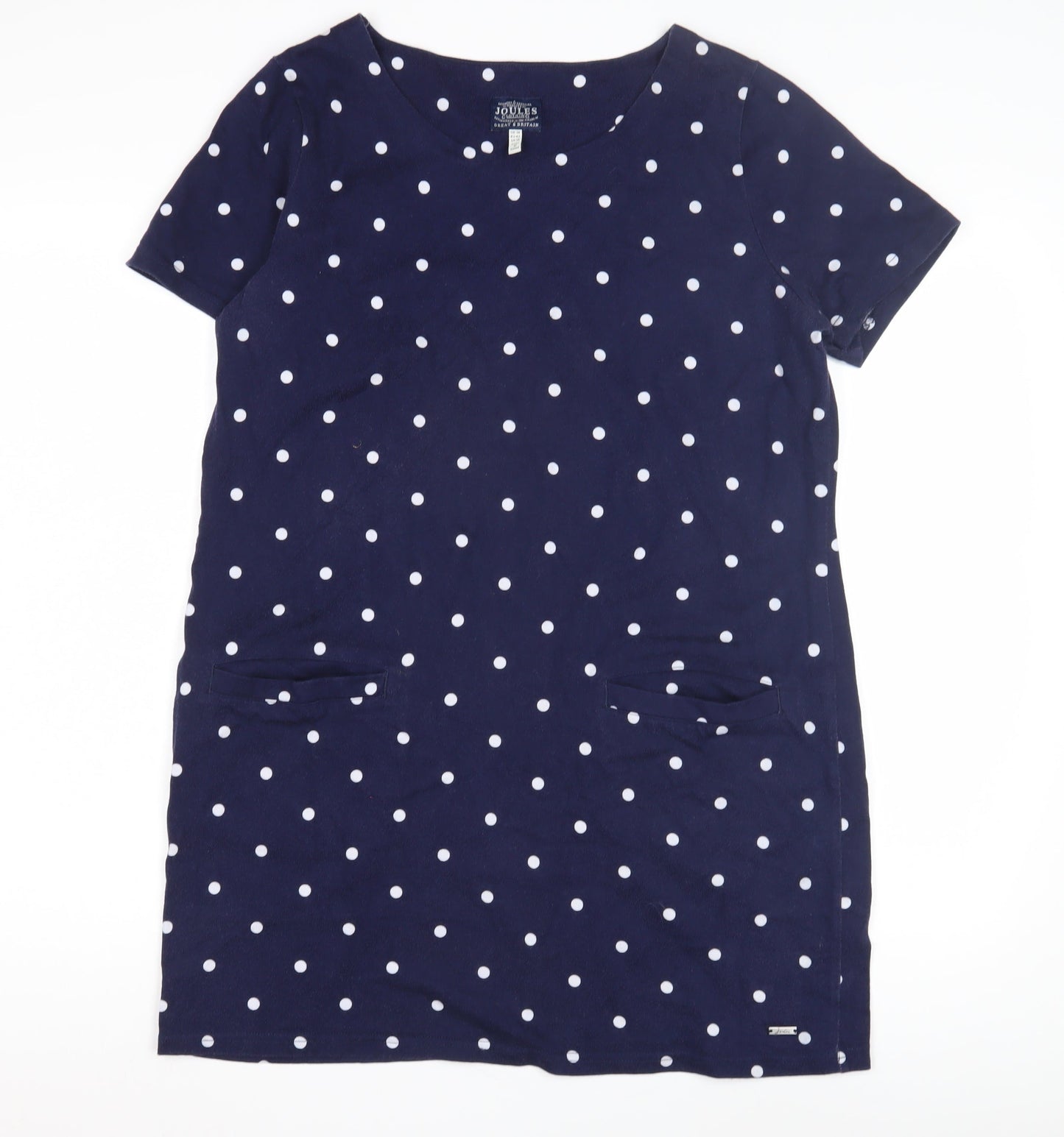 Joules Women’s Blue Polka Dot Shift Dress Size 14