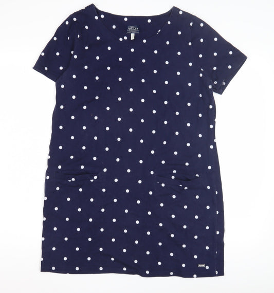 Joules Women’s Blue Polka Dot Shift Dress Size 14
