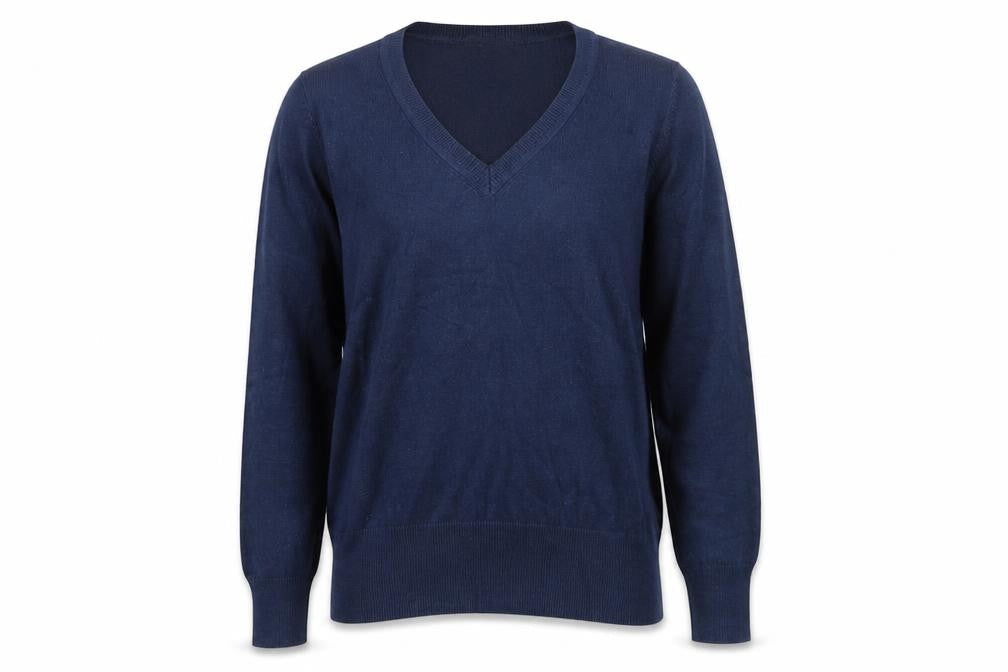 Marks and Spencer Women's Blue V-Neck Jumper Size 12