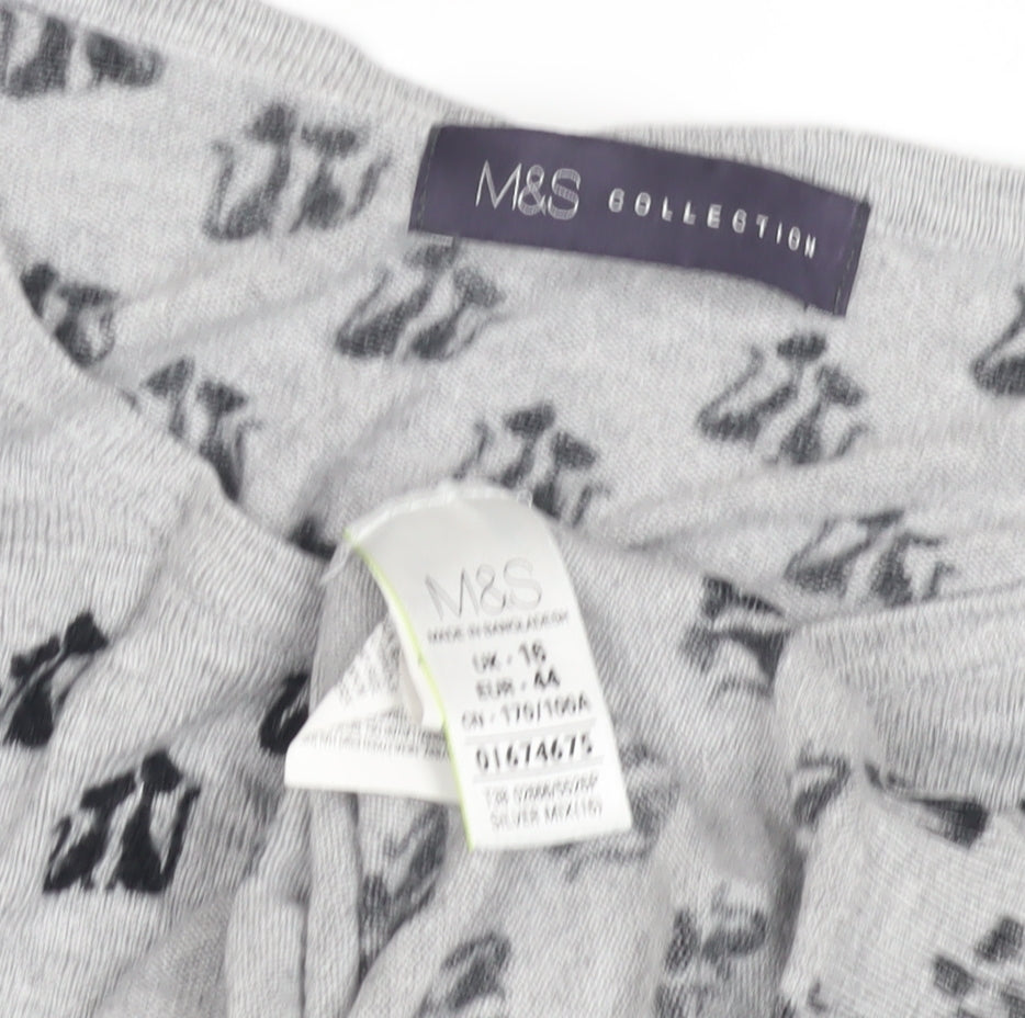 Marks and Spencer Women's Grey Pullover Jumper Size 14