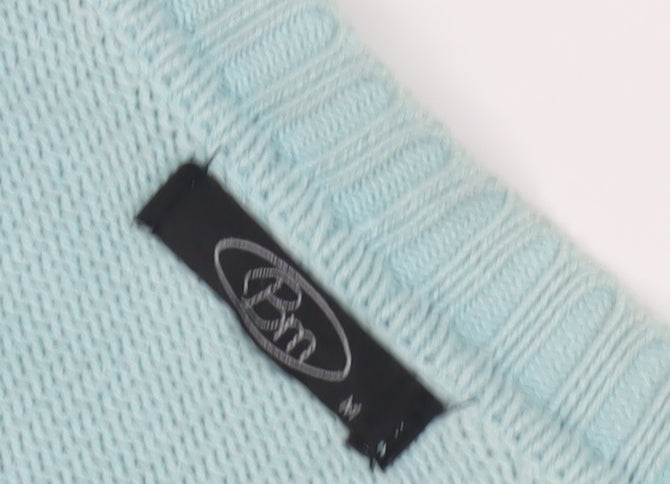 Bm Women's Blue V-Neck Cardigan Size M