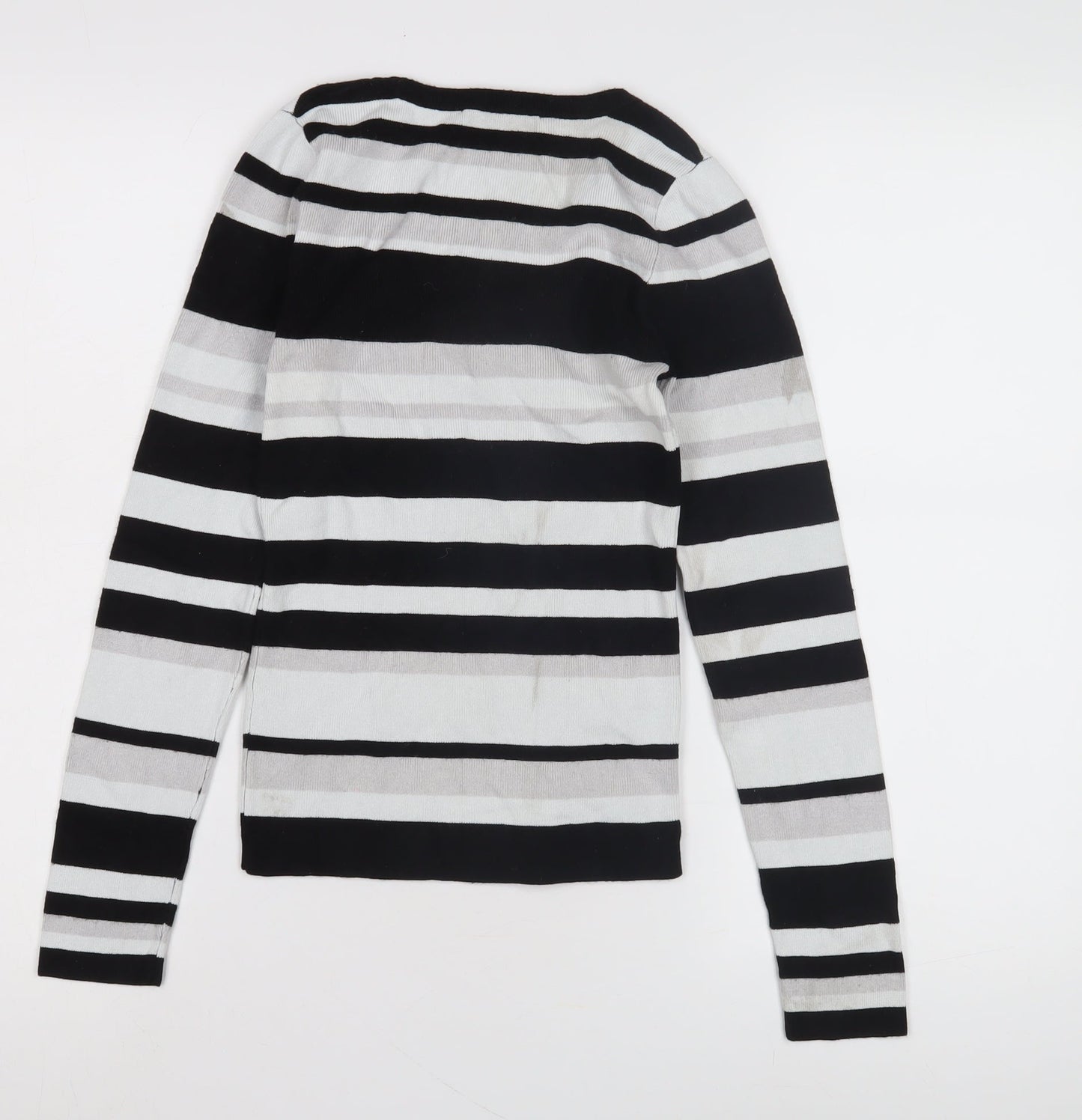Oasis Women's XS Striped Black White Jumper