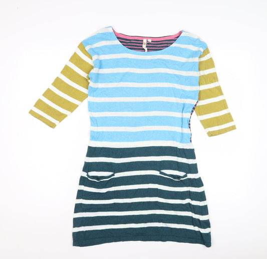 White Stuff Women's Multicoloured Tunic Jumper Size 10
