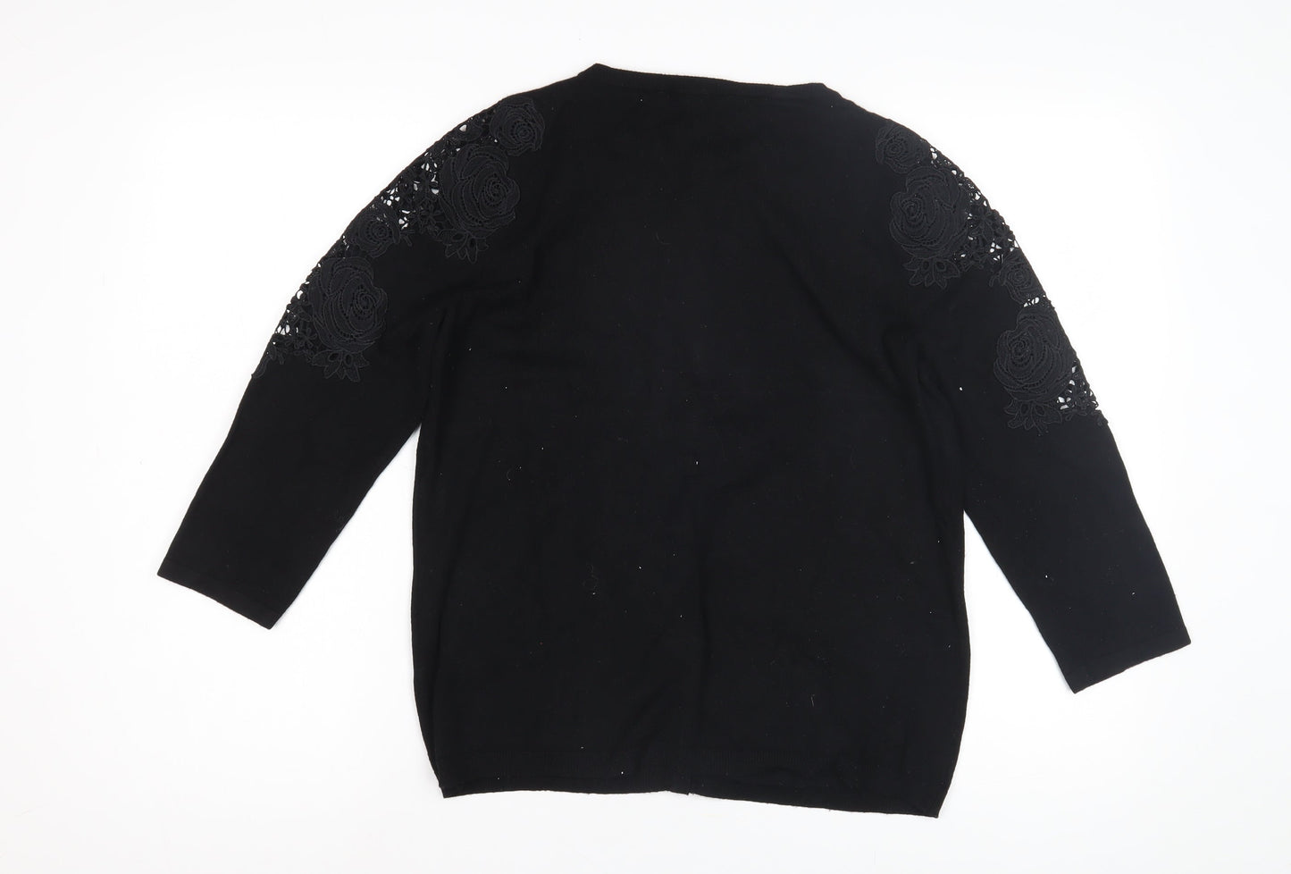 Bonmarché Women's Black Cardigan Size 12 Elegant Knit
