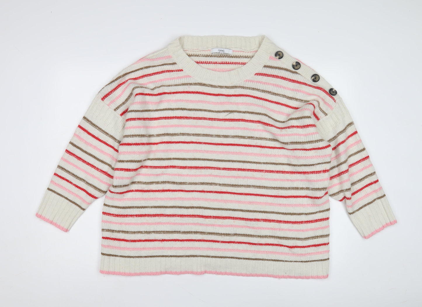 Next Women's Multicoloured XL Striped Pullover Jumper