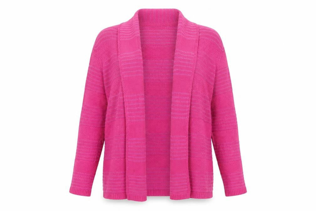 Marks and Spencer Women's Pink Open Front Cardigan, Size 10, Wool Blend