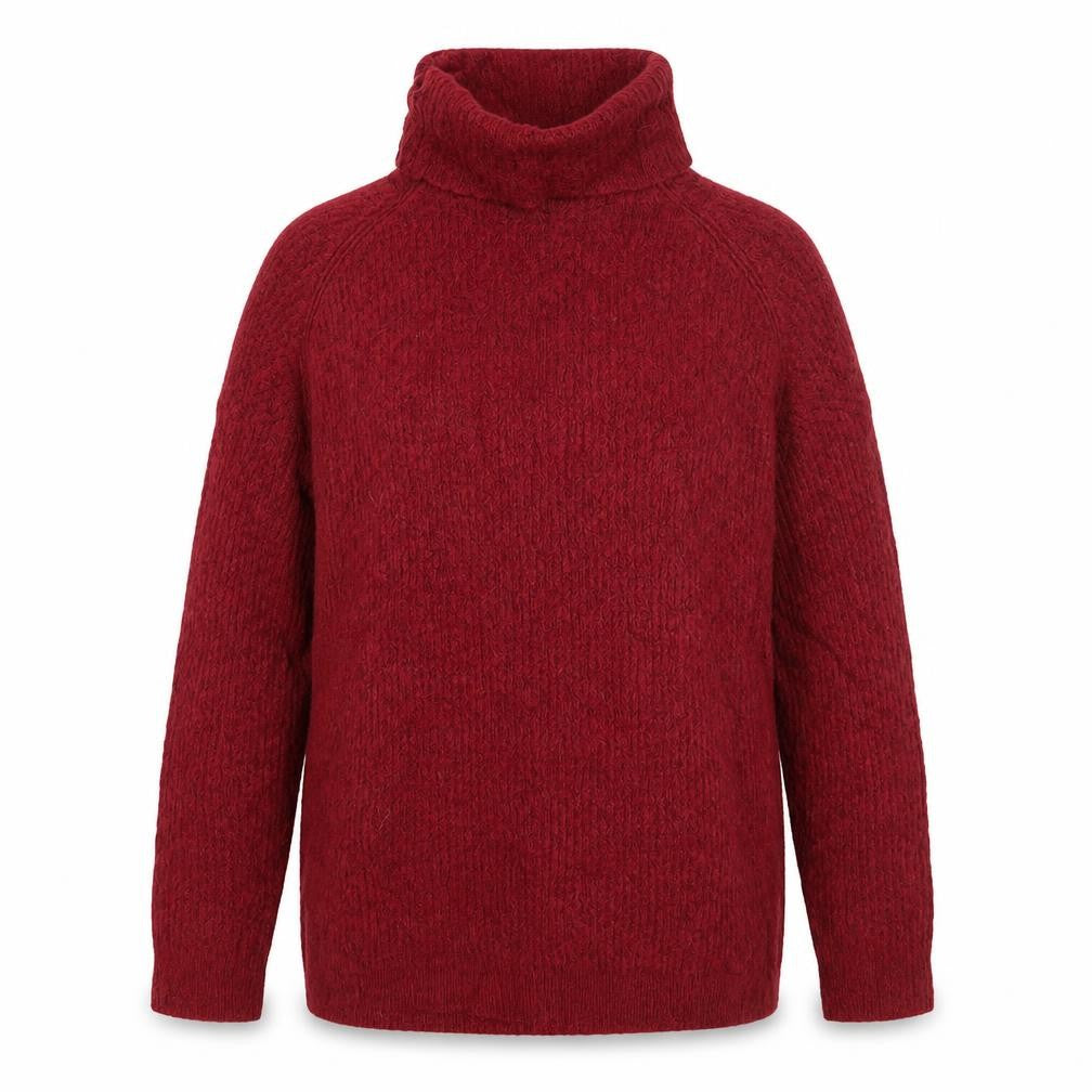 Front view of Only Women's Red Cowl Neck jumper, size S
