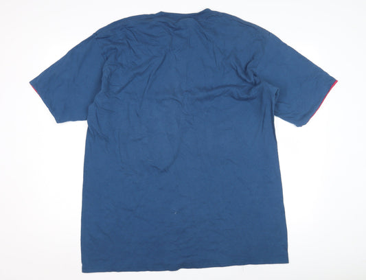 Wellington Apparel Men’s Blue Flintstones Cartoon Tee L