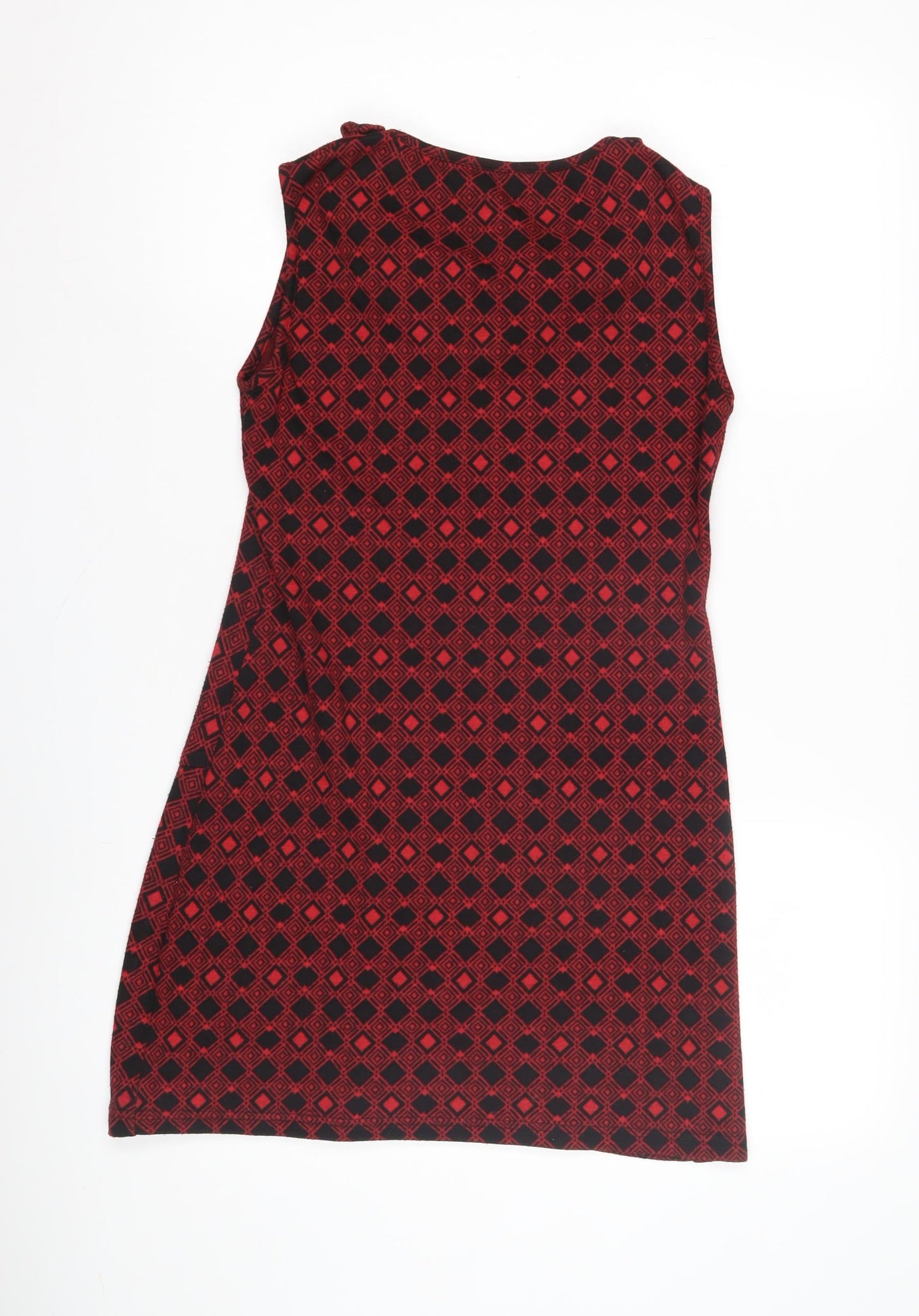 Select Women's Red Argyle Shift Dress Size 10