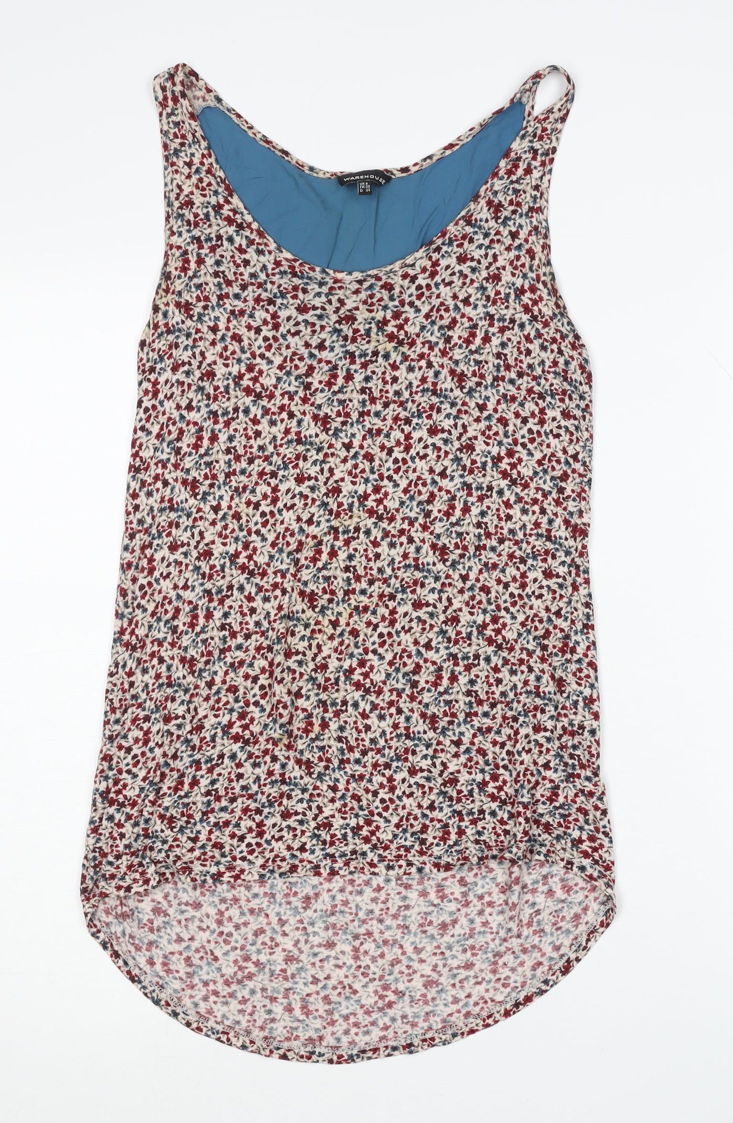 Warehouse Women's Floral Tank Top Size 8 Multicoloured