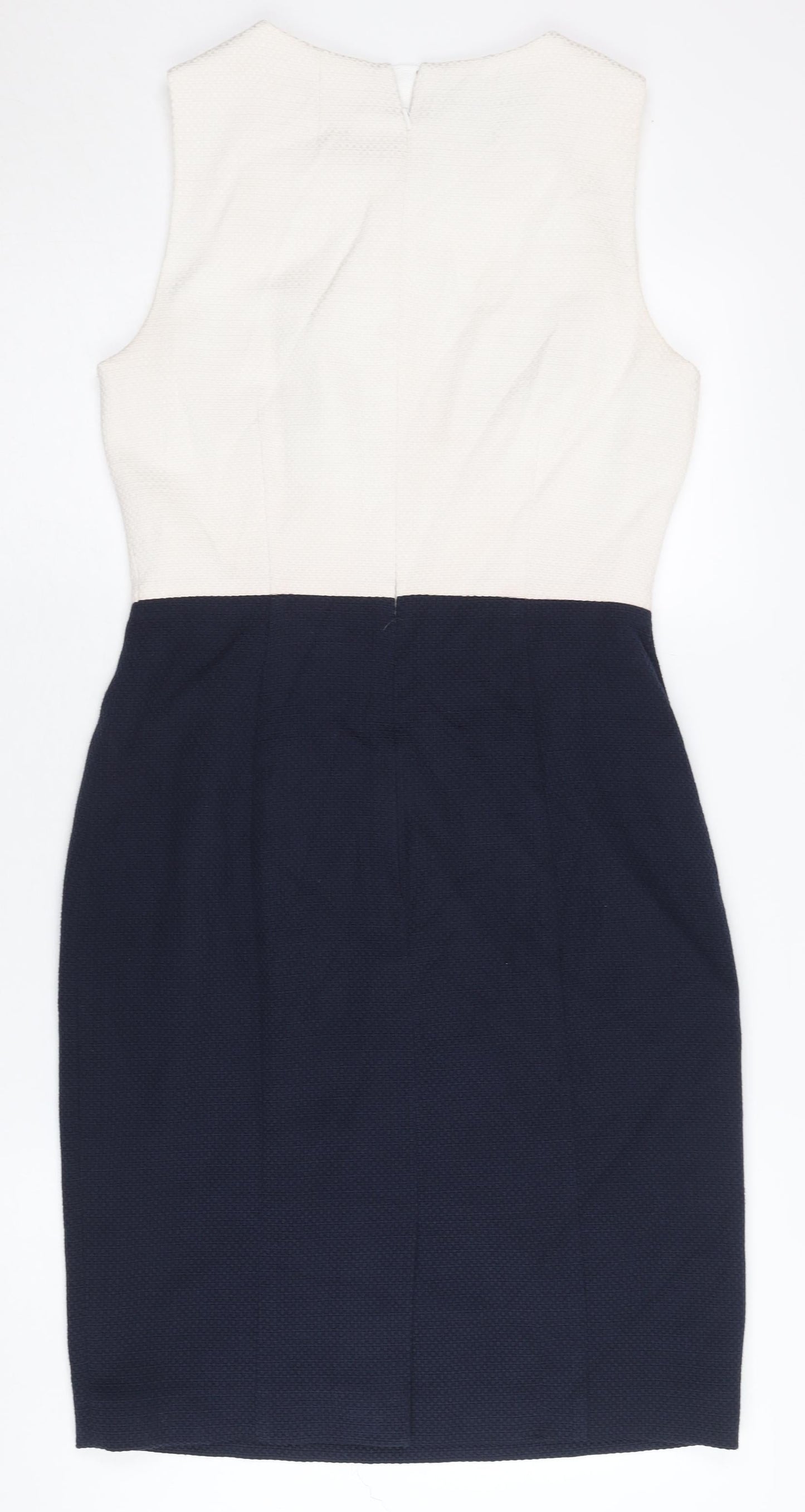 Hobbs Women's Ivory Black Sheath Dress Size 10