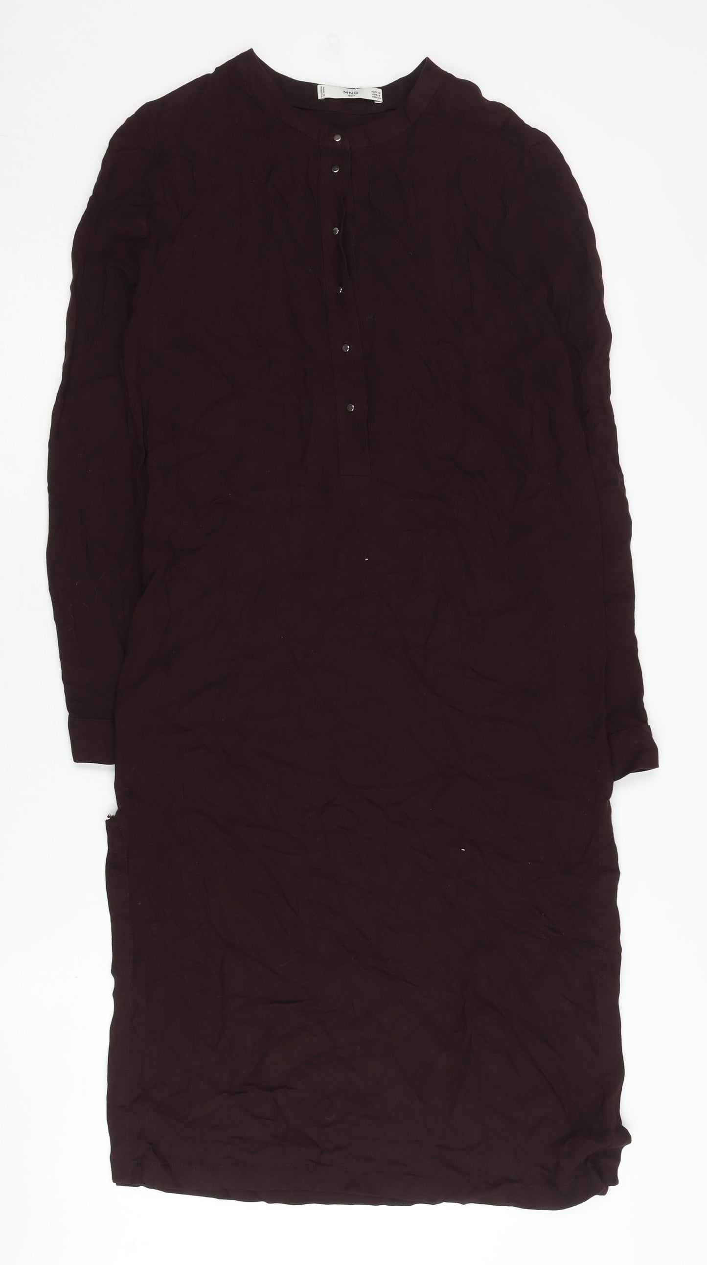 MNG Women's Brown Long Sleeve Dress, Size 8