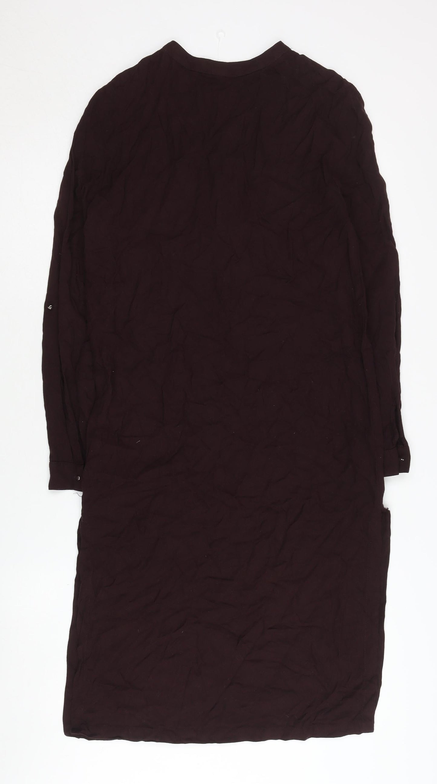MNG Women's Brown Long Sleeve Dress, Size 8