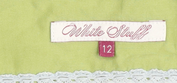 White Stuff Women’s Grey Linen Blend A-Line Skirt Size 12