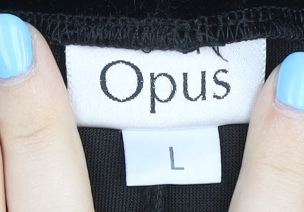 Opus Women's Black Midi Pencil Skirt L