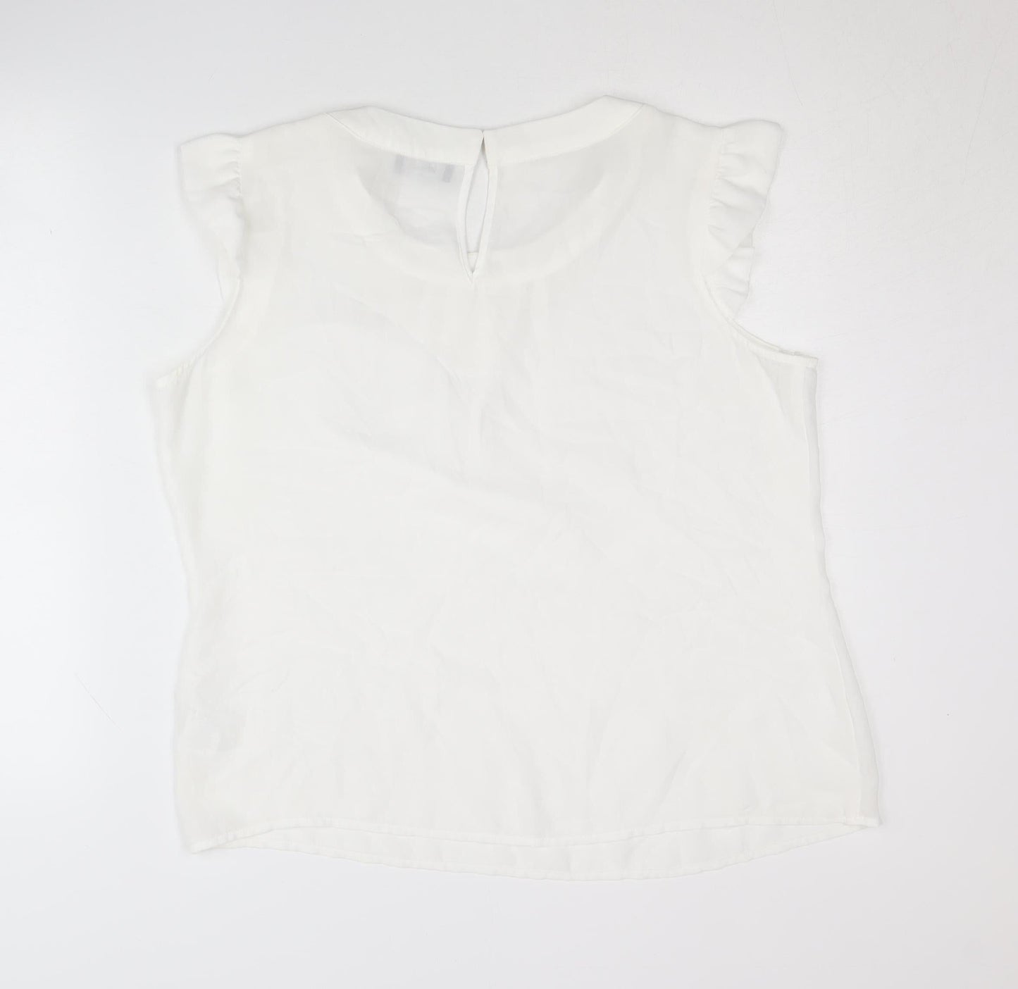 Klass Womens White Sleeveless Blouse - Size 16