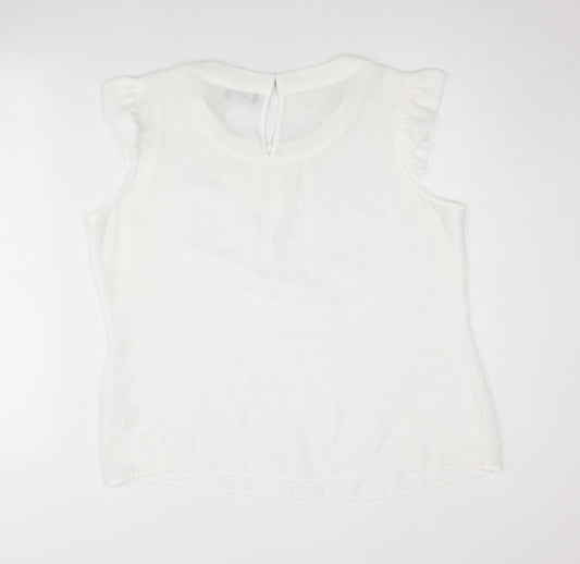 Klass Womens White Sleeveless Blouse - Size 16