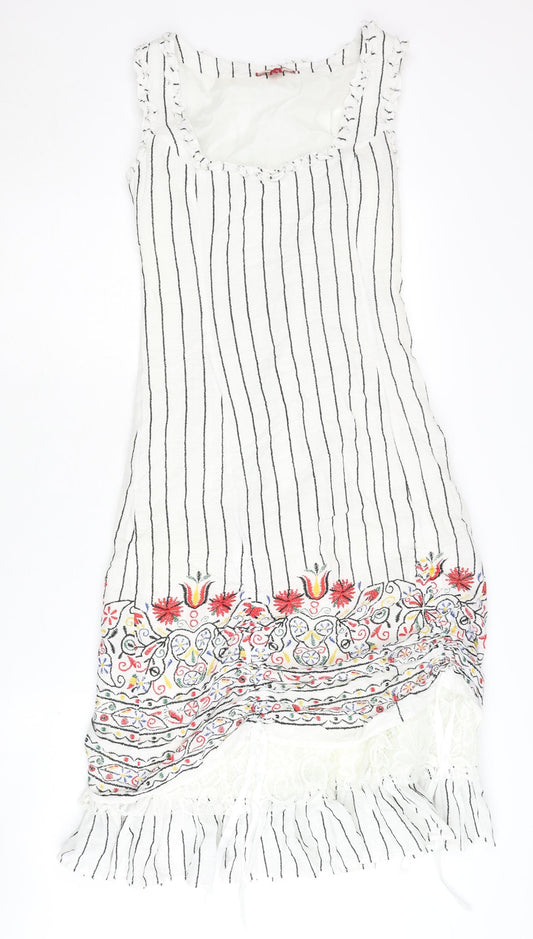 Joe Browns Women's White Sleeveless Dress, Size 8