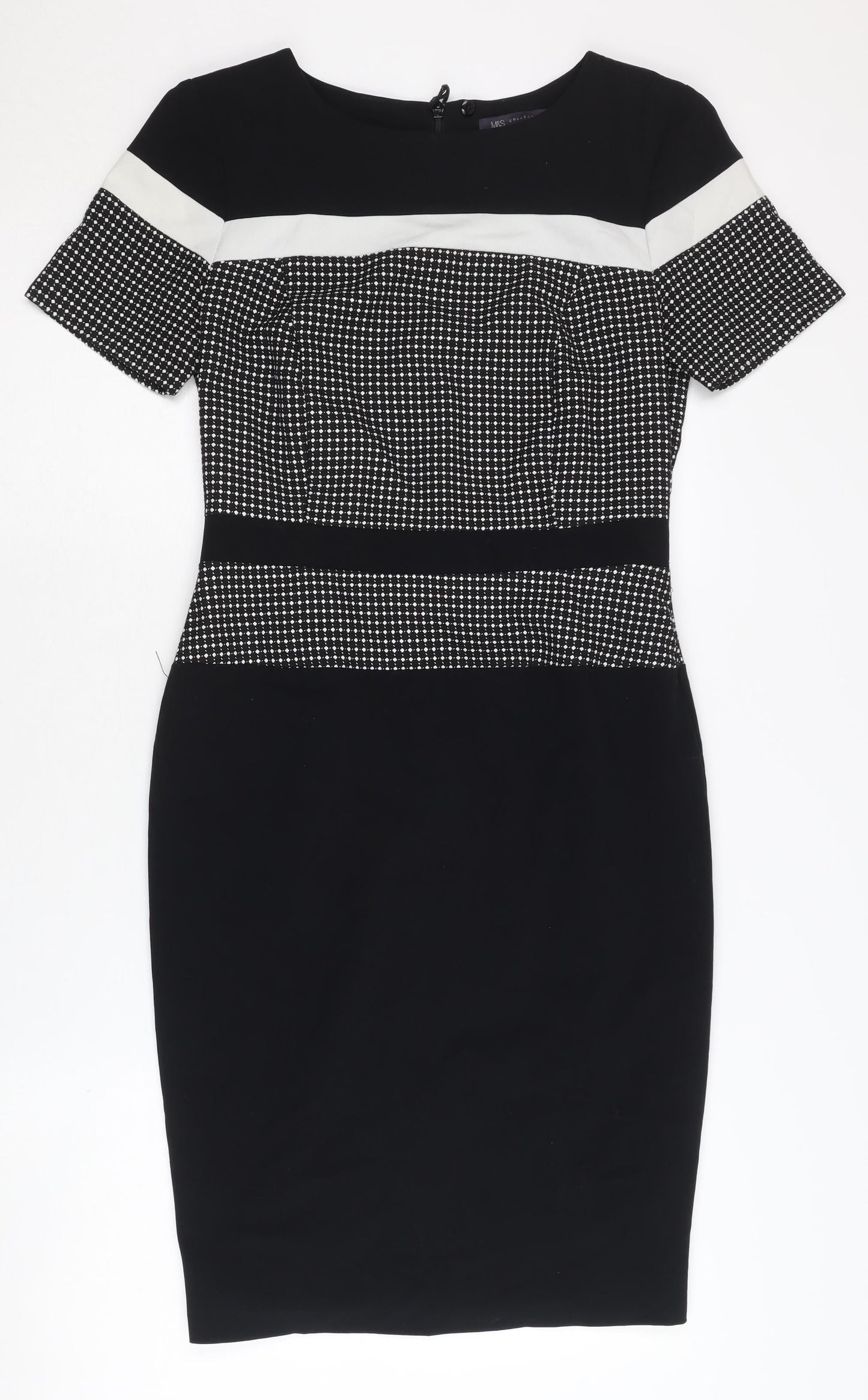 Marks and Spencer Women's Black Sheath Dress, Size 8