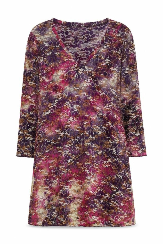 Front view of Marks & Spencer Women’s Multicoloured V-Neck Dress